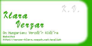 klara verzar business card